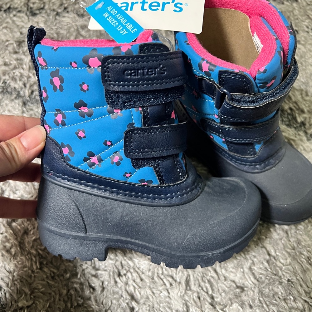 Carter's Kids Navy and Pink Snow boot